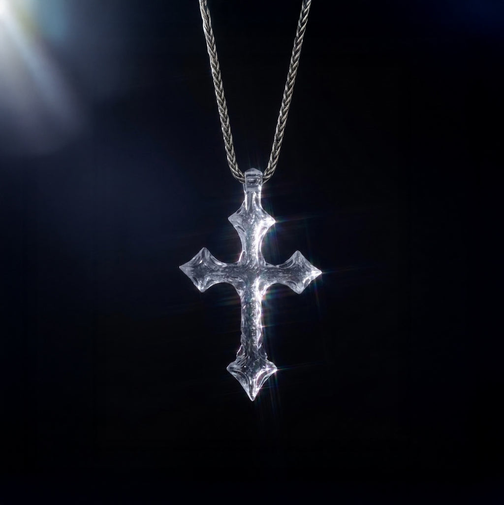 CLEAR CROSS NECKLACE(SMALL)