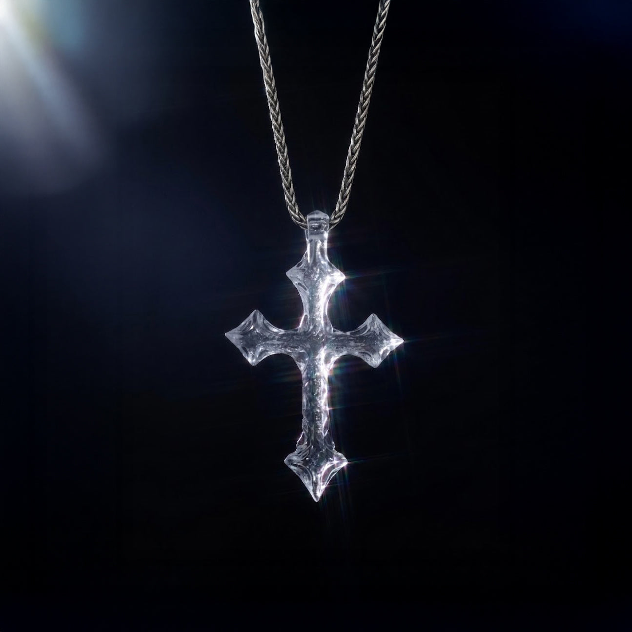 CLEAR CROSS NECKLACE(SMALL)