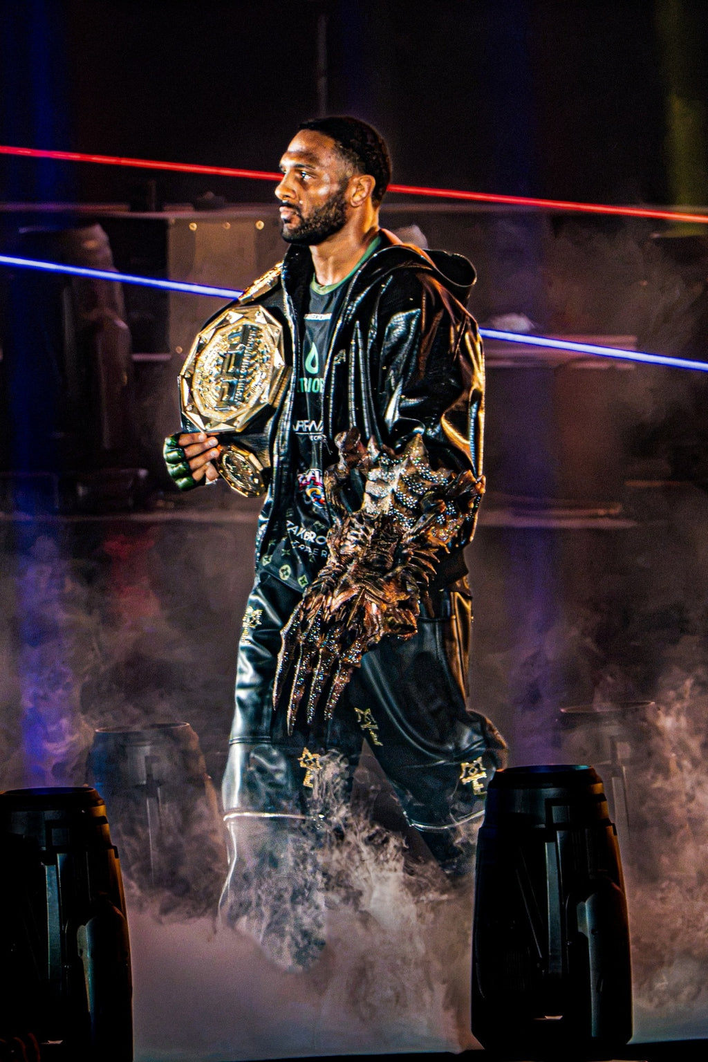 AJ McKee wearing the AJ McKEE × HISPLINTER Collaboration Jacket